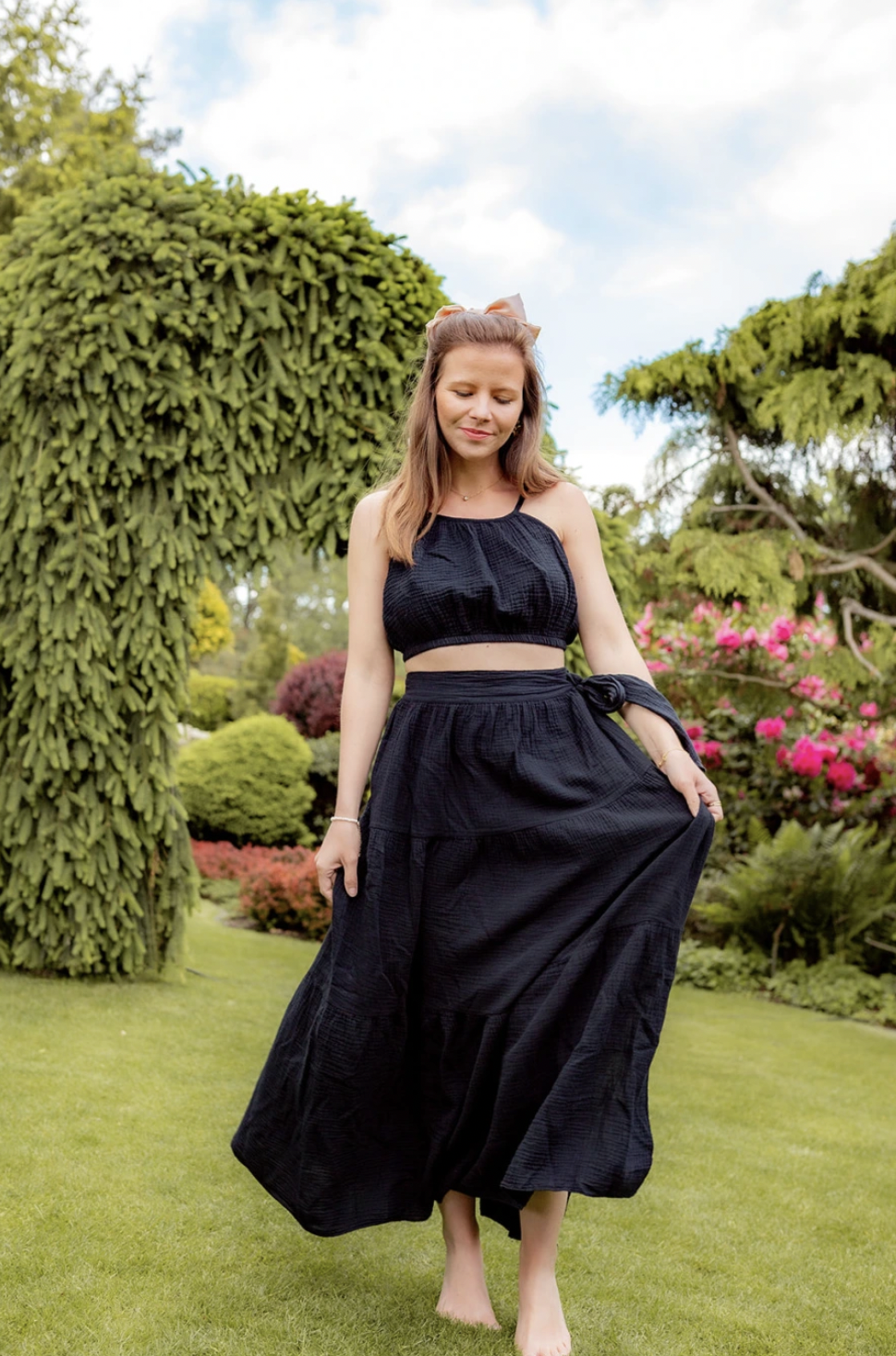 Set sukně a top – černá